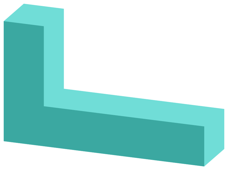 L-Form – Schenkel links oben