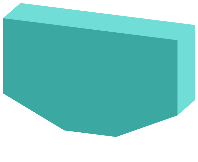 Form mit zwei Schrägen – Spitze unten