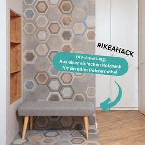 Ikea Hack: So wird aus der SKOGSTA Holzbank eine Polsterbank!