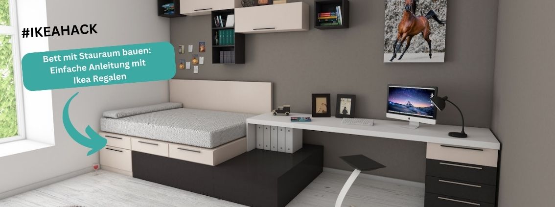 Ikea Hack mit KALLAX / NORDLI: Bett mit Stauraum bauen 